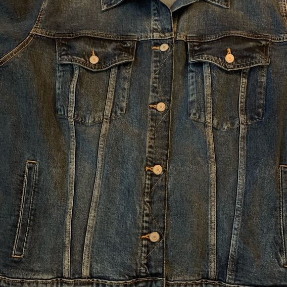 Old Navy Trucker Denim Jean Jacket 4XL Blue Med Wash NWT - Picture 4 of 7
